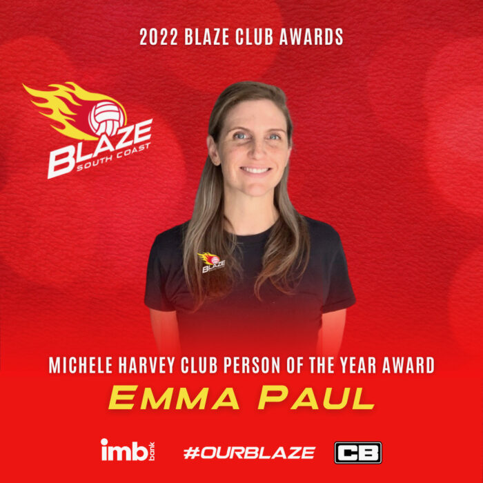 South Coast Blaze Club Awards 2022 Opens Emma