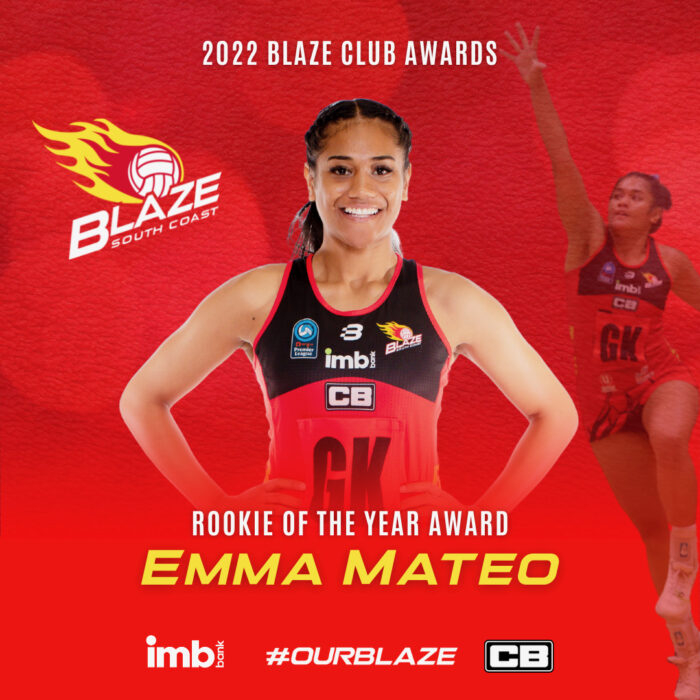 South Coast Blaze Club Awards 2022 U23s Emma